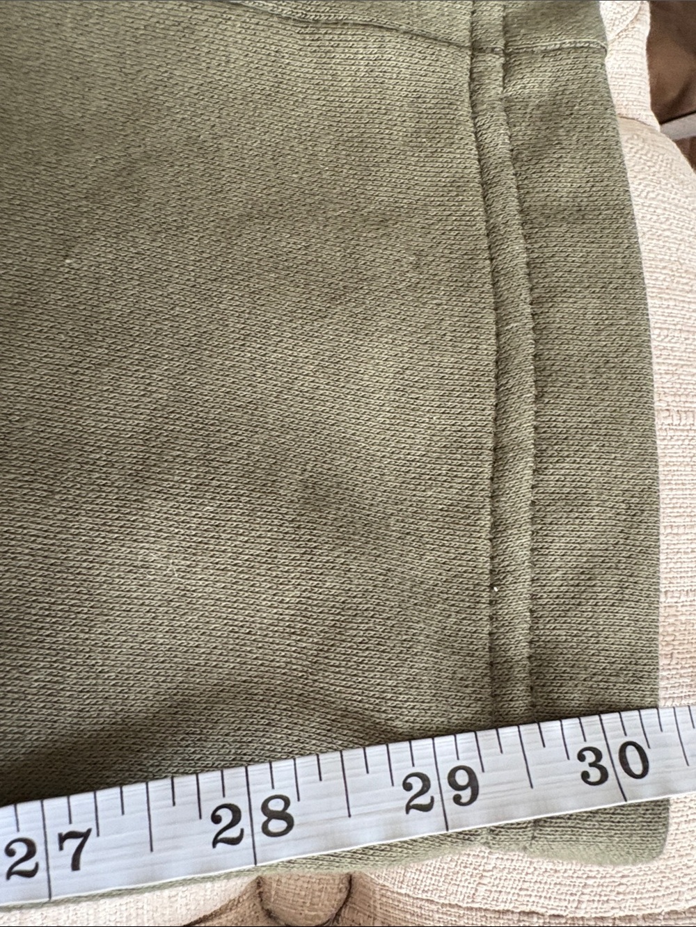 adidas Olive Green Joggers with White Side Stripes - Picture 6 of 7